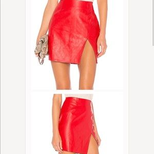 Super down pleather mini skirt